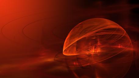 3D red sphere digital artwork wallpaper