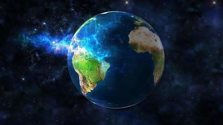 Cosmic View of Earth in the Universe wallpaper