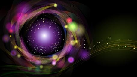 Circular Radiance in Cosmic Abyss wallpaper