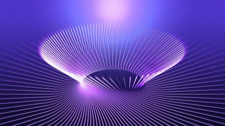 Abstract 3D Light Waves in Purple Tones wallpaper