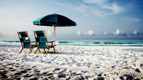 Tranquil Beach Paradise Awaiting Relaxation wallpaper