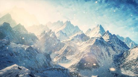 Majestic Winter Mountain Landscape wallpaper