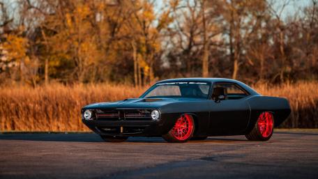 Black Plymouth Barracuda wallpaper