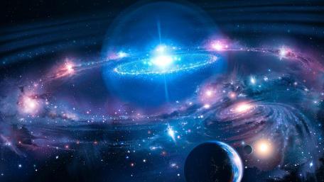 Cosmic Dance of Celestial Bodies wallpaper
