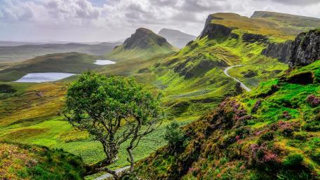 Green Quiraing Mountains wallpaper