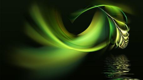 Emerald Elegance in Motion wallpaper