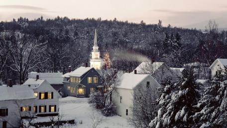 Winter wonderland in Vermont wallpaper