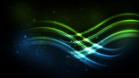 Vibrant Green Waves in a Mystic Atmosphere wallpaper