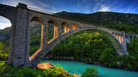 Solkan Bridge (Slovenia) wallpaper