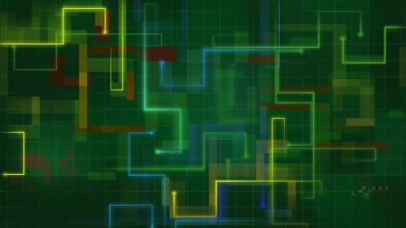 Neon Grid Labyrinth wallpaper