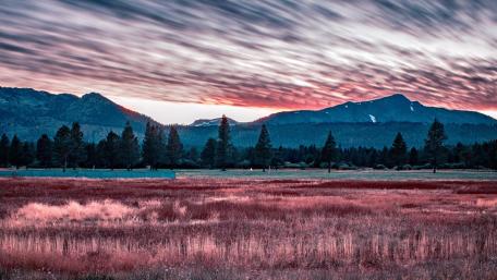 Majestic Highland Serenity Above the Fields wallpaper