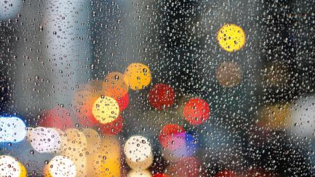 Raindrops and City Lights Symphony wallpaper