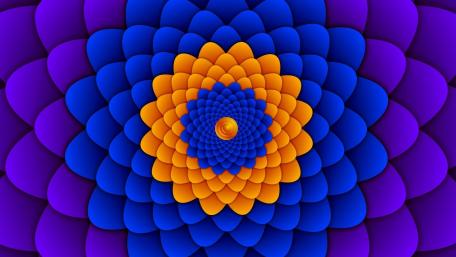 Vibrant Symmetrical Blossom Design wallpaper