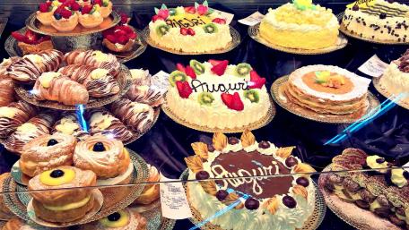 Delicious Bakery Treats Displayed wallpaper