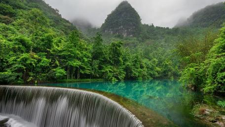 Beautiful jungle waterfall wallpaper