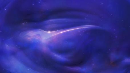 Blue space abstraction wallpaper