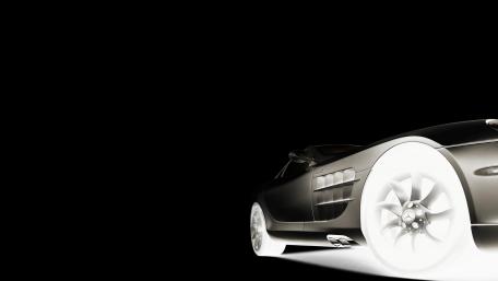 Sleek Monochrome Dream Car Wallpaper wallpaper