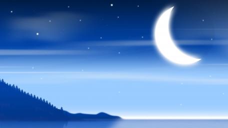 Dreamy Night Sky with Moonlight Calmness wallpaper