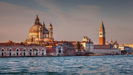 Santa Maria della Salute and Piazza San Marco wallpaper