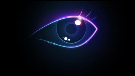 Neon eye wallpaper