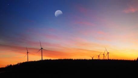 Wind turbine farm wallpaper