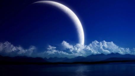 Celestial Dreams in a Surreal Landscape wallpaper