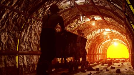 Mine tunnel wallpaper