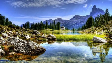 Lake Federa, Dolomites wallpaper