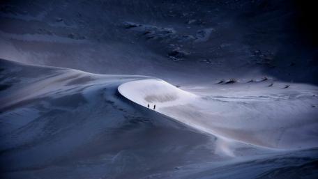 Mesquite dunes at night - Death Valley National Park wallpaper