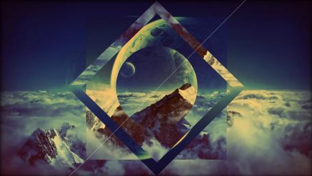 Celestial Harmony in Abstract Visuals wallpaper