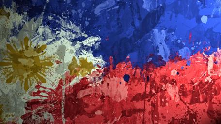 Vibrant Abstract Philippines Flag Art wallpaper