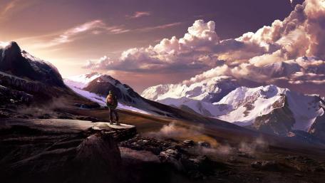 Majestic Peaks of Imagination wallpaper