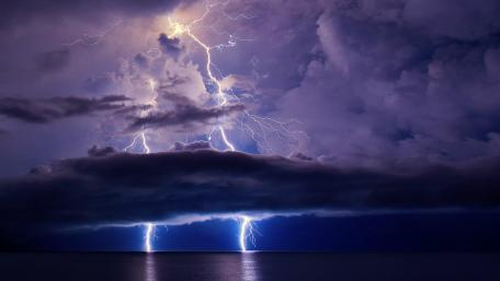 Electric Skies Over the Horizon wallpaper
