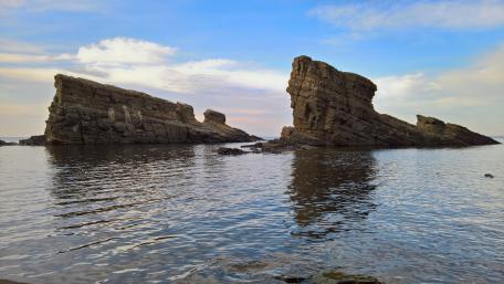 Stone ships at the coast of Sinemorets, Bulgaria wallpaper