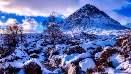 Majestic Winter Wonderland Scene wallpaper