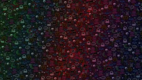 Funny Halloween monsters pattern wallpaper