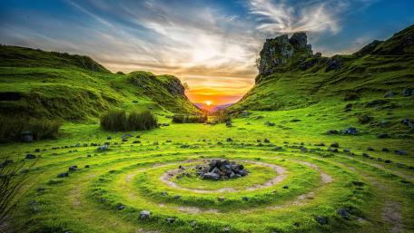 Fairy glen on Isle of Skye, Scotland wallpaper