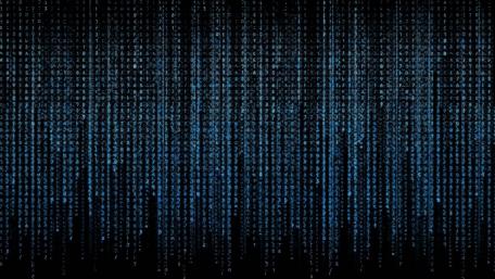 Blue matrix digital rain wallpaper