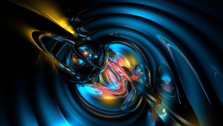 Mesmerizing Liquid Swirls in 3D Artistry wallpaper