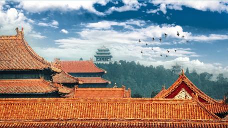 Castle roof in Forbidden city wallpaper