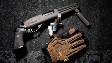 Tactical Shotgun with Accessories wallpaper