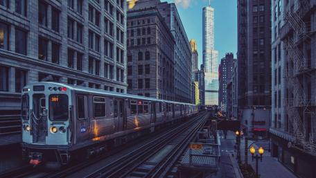Chicago railway wallpaper