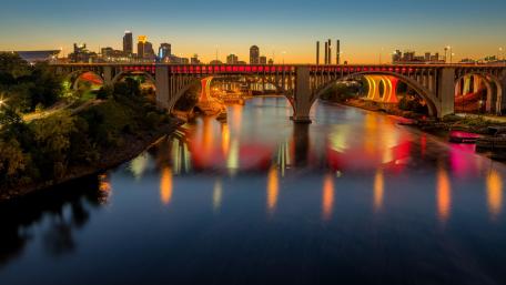 Minneapolis at dawn wallpaper