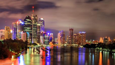 Brisbane at dusk wallpaper