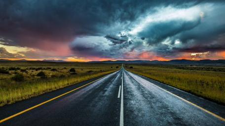 Ethereal Journey Through Stormy Fields wallpaper