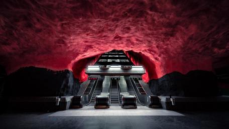 Solna Centrum station on the Stockholm Metro wallpaper