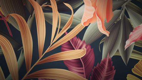 Plant pattern wallpaper