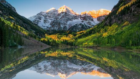 Maroon Bells reflection wallpaper
