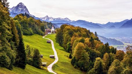 Road to St. Anna Church (Wamberg, Germany) wallpaper