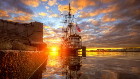 Frigate Grace restaurant in St. Petersburg, Russia wallpaper